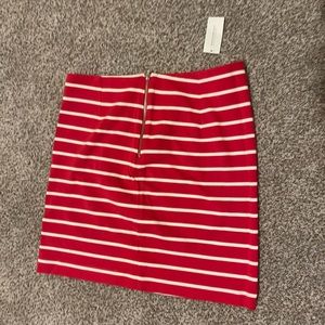 NEW Banana Republic Red Striped Skirt Size 10